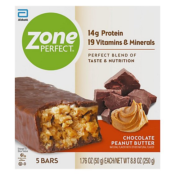 ZonePerfect Protein Bars Chocolate Peanut Butter - 5-1.76 Oz