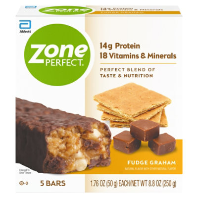 ZonePerfect Protein Bars Fudge Graham - 5-1.76 Oz