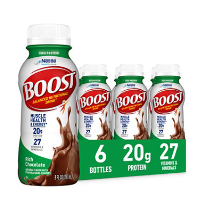 BOOST High Protein Nutritional Drink Rich Chocolate - 6-8 Fl. Oz.
