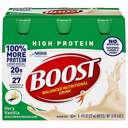 BOOST High Protein Nutritional Drink Very Vanilla - 6-8 Fl. Oz. - Image 1