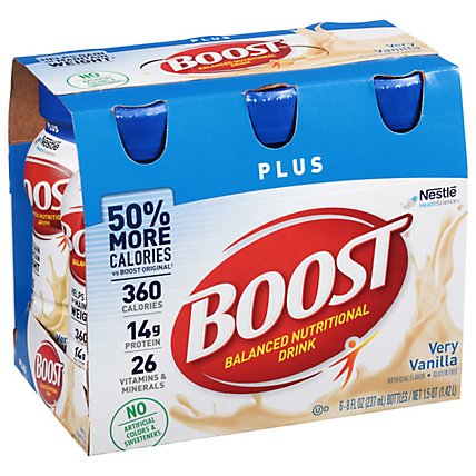 BOOST Plus Nutrional Drik Very Vanilla - 6-8 Fl. Oz. - Image 2