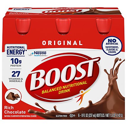 BOOST Original Nutritional Drink Rich Chocolate - 6-8 Fl. Oz. - Image 3