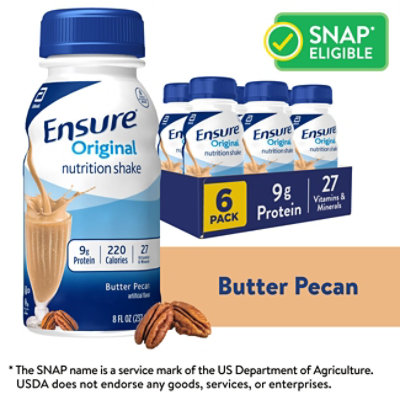 Ensure Original Nutrition Shake Ready To Drink Butter Pecan - 6-8 Fl. Oz.