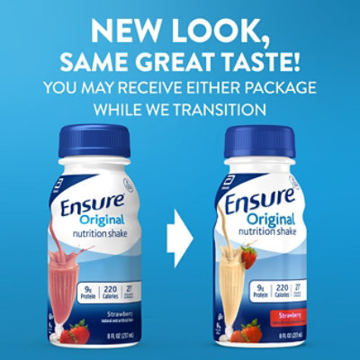 Ensure Original Nutrition Shake Ready To Drink Strawberry - 6-8 Fl. Oz.