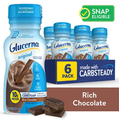 Glucerna Diabetes Nutritional Shake Ready To Drink Rich Chocolate - 6-8 Fl. Oz. - Image 1