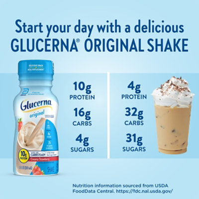 Glucerna Diabetes Nutritional Shake Ready To Drink Creamy Strawberry - 6-8 Fl. Oz. - Image 4
