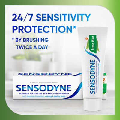 Sensodyne Toothpaste Maximum Strength with Fluoride Fresh Mint - 4 Oz - Image 5