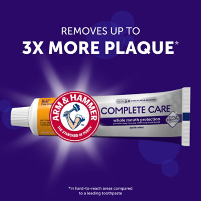 ARM & HAMMER Complete Care Toothpaste Fresh Mint Flavor Whole Mouth Protection Tube - 6 Oz - Image 3