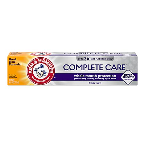 ARM & HAMMER Complete Care Toothpaste Fluoride Anticavity Fresh Mint Flavor - 6 Oz