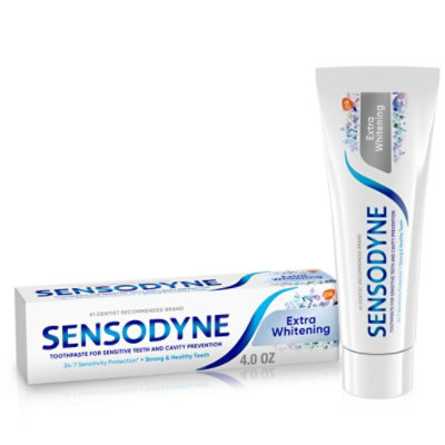 Sensodyne Toothpaste For Sensitive Teeth & Cavity Prevention With Fluoride Extra Whitening - 4 Oz - Image 1