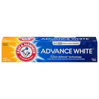 ARM & HAMMER Advanced White Extreme Clean Mint Whitening Fluoride Toothpaste - 6 Oz - Image 3