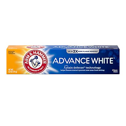 ARM & HAMMER Advanced White Extreme Clean Mint Whitening Fluoride Toothpaste - 6 Oz - Image 1