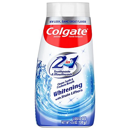 Colgate 2in1 Whitening Toothpaste Gel and Mouthwash - 4.6 Oz - Image 2