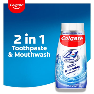 Colgate 2in1 Whitening Toothpaste Gel and Mouthwash - 4.6 Oz - Image 2