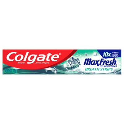 Colgate Max Fresh Toothpaste with Mini Breath Strips Clean Mint - 6 Oz - Image 3