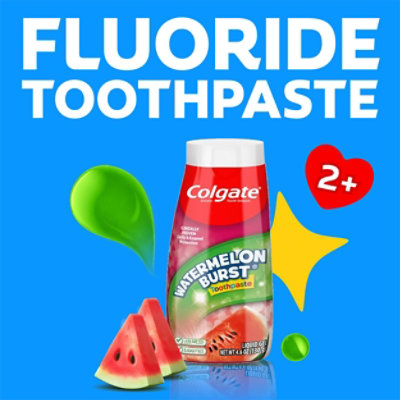 Colgate 2in1 Kids Toothpaste & Anticavity Mouthwash Watermelon Burst - 4.6 Oz  - Image 2