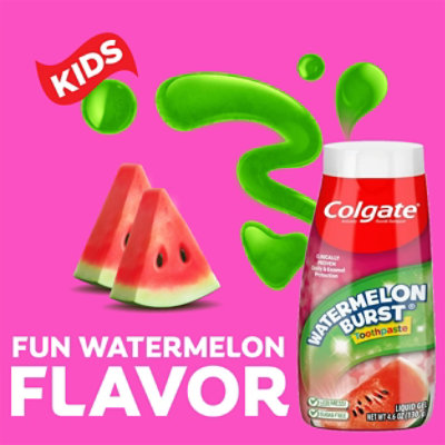 Colgate 2in1 Kids Toothpaste & Anticavity Mouthwash Watermelon Burst - 4.6 Oz  - Image 3