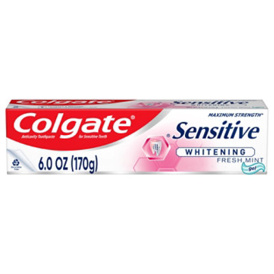 Colgate Sensitive Maximum Strength Whitening Toothpaste Mint - 6 Oz