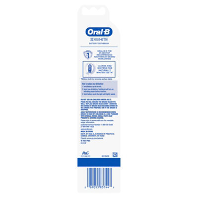 Oral-B 3D White Battery Powered Toothbrush - Each - Image 8