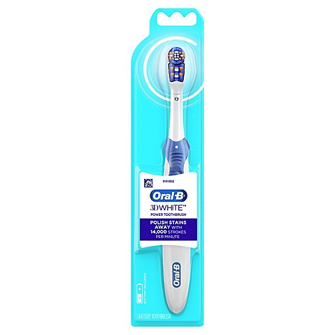 Oral-B 3D White Battery Powered Toothbrush - Each