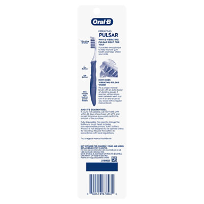 Oral-B Pulsar Expert Clean Battery Toothbrushes Soft - 2 Count - Image 8