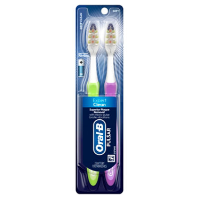 Oral-B Pulsar Expert Clean Battery Toothbrushes Soft - 2 Count - Image 7