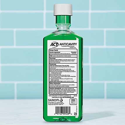 ACT Mouthwash Anticavity Fluoride Mint - 18 Fl. Oz. - Image 5
