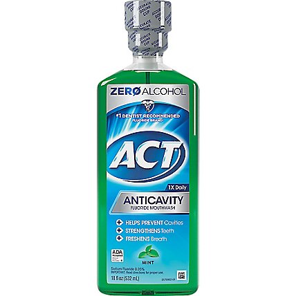 ACT Mouthwash Anticavity Fluoride Mint - 18 Fl. Oz. - Image 2