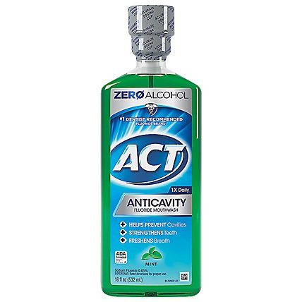 ACT Mouthwash Anticavity Fluoride Mint - 18 Fl. Oz. - Image 1