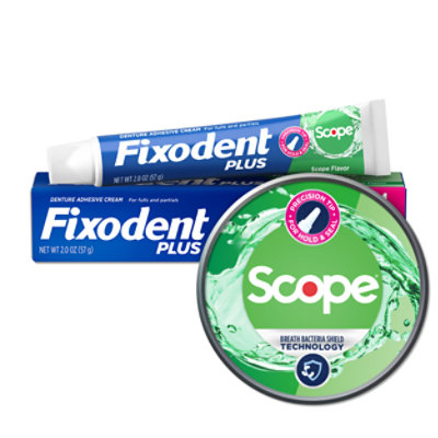 Fixodent Plus Scope Secure Denture Adhesive - 2 Oz - Image 1