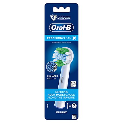 Oral-B Precision Clean Electric Toothbrush Replacement Brush Heads - 3 Count - Image 1