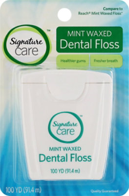 Signature Select/Care Dental Floss Waxed Mint 100 Yards - Each - Image 2