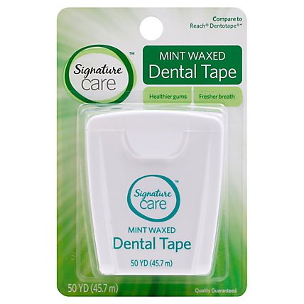Signature Care Dental Tape Mint Waxed 50 Yards - Each - Image 1