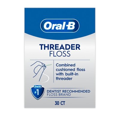 Oral-B Glide Pro-Health Bridges Braces and Implants Threader Dental Floss - 30 Count - Image 1