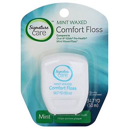 Signature Care Dental Floss Waxed Comfort Mint 54.7 Yards - Each - Image 1