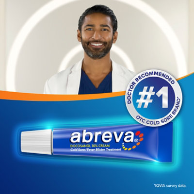 Abreva Cold Sore/Fever Blister Treatment Docosanol 10% Cream - 0.07 Oz - Image 3