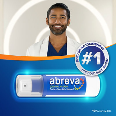 Abreva Cold Sore Treatment Docosanol 10% Cream Portable Pump - 0.07 Oz - Image 2