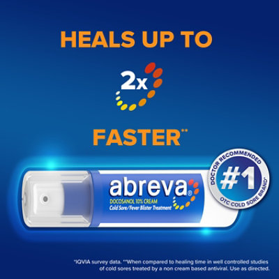 Abreva Cold Sore Treatment Docosanol 10% Cream Portable Pump - 0.07 Oz - Image 8