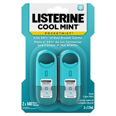 LISTERINE Pocketmist Oral Care Mist Cool Mint - 2-0.26 Oz - Image 3