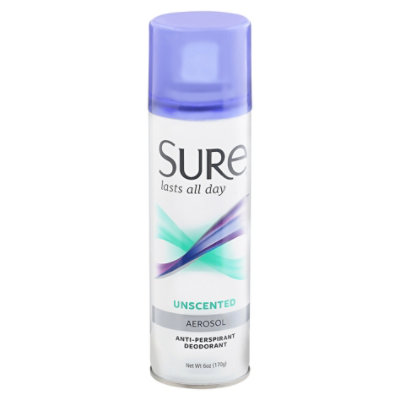 Sure Anti-Perspirant & Deodorant Aerosol Unscented - 6 Oz - Image 3