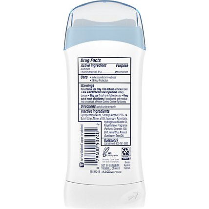 Dove Invisible Solid Sensitive Antiperspirant Deodorant Stick - 2.6 Oz - Image 5