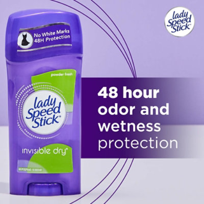 Lady Speed Stick Antiperspirant Deodorant Invisible Dry Powder Fresh - 2.3 Oz - Image 4