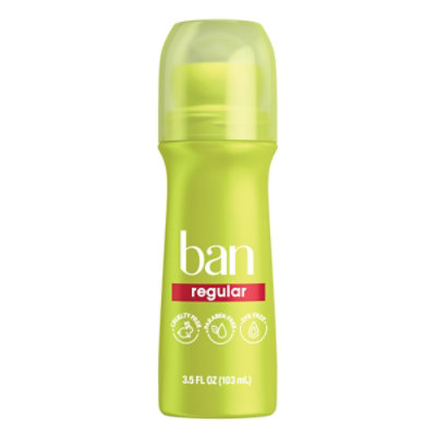 Ban Antiperspirant Deodorant Regular Roll-On - 3.5 Fl. Oz.