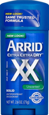 Arrid Extra Extra Dry XX Unscented Solid Antiperspirant Deodorant - 2.6 Oz - Image 2