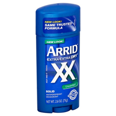 Arrid Extra Extra Dry XX Unscented Solid Antiperspirant Deodorant - 2.6 Oz - Image 1