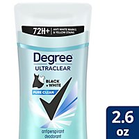 Degree For Women Ultraclear Anti-Perspirant Stick Invisible Solid Pure Clean - 2.6 Oz - Image 1