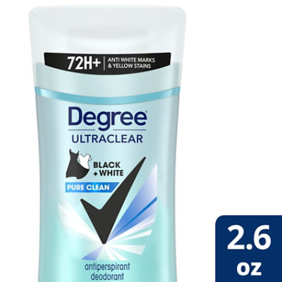 Degree For Women Ultraclear Anti-Perspirant Stick Invisible Solid Pure Clean - 2.6 Oz