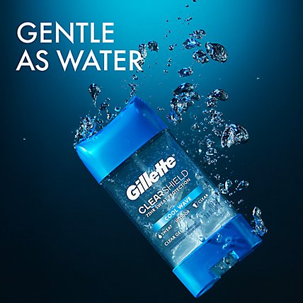 Gillette Antiperspirant Deodorant for Men Clear Gel Cool Wave 72 Hr Sweat ProteCountion - 3.8 Oz - Image 3