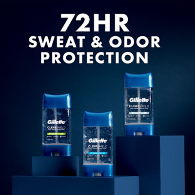 Gillette Antiperspirant Deodorant for Men Clear Gel Cool Wave 72 Hr Sweat ProteCountion - 3.8 Oz - Image 8