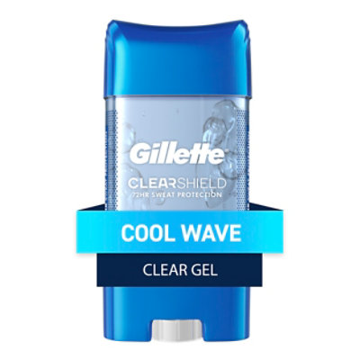 Gillette Antiperspirant Deodorant for Men Clear Gel Cool Wave 72 Hr Sweat ProteCountion - 3.8 Oz - Image 1